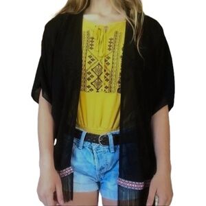 Black Boho Kimono